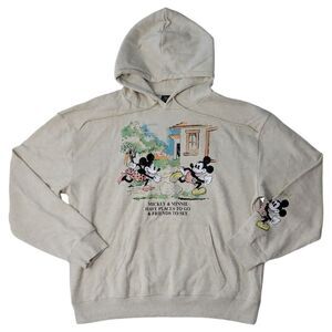Women's Character Kangaroo Pocket Adjustable Drawstring Hoodie - Mickey & Minnie